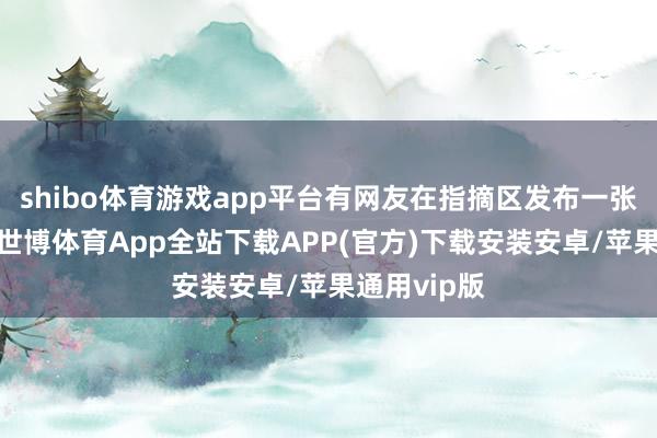 shibo体育游戏app平台有网友在指摘区发布一张翰墨截图-世博体育App全站下载APP(官方)下载安装安卓/苹果通用vip版