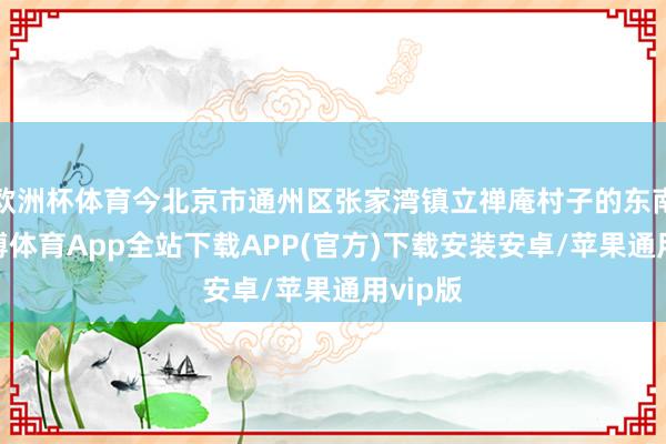 欧洲杯体育今北京市通州区张家湾镇立禅庵村子的东南面-世博体育App全站下载APP(官方)下载安装安卓/苹果通用vip版